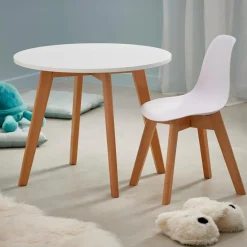 MATHIAS Table Pour Enfants Blanc, Naturel^CASA Discount