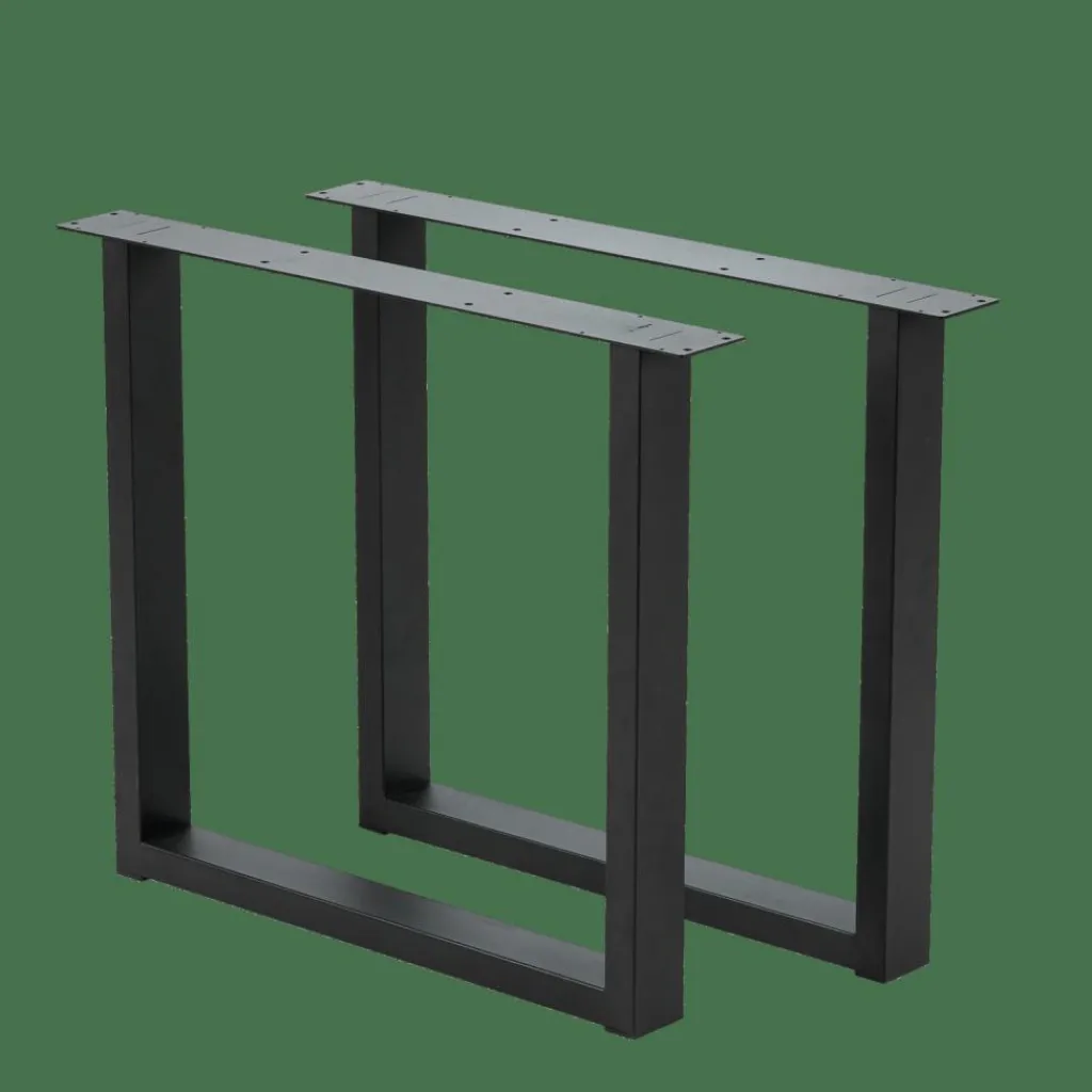 NEW OAK Table à Manger Avec Pieds U En Métal^CASA Discount