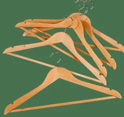 NEW WOOD Cintres Set De 5 Naturel^CASA