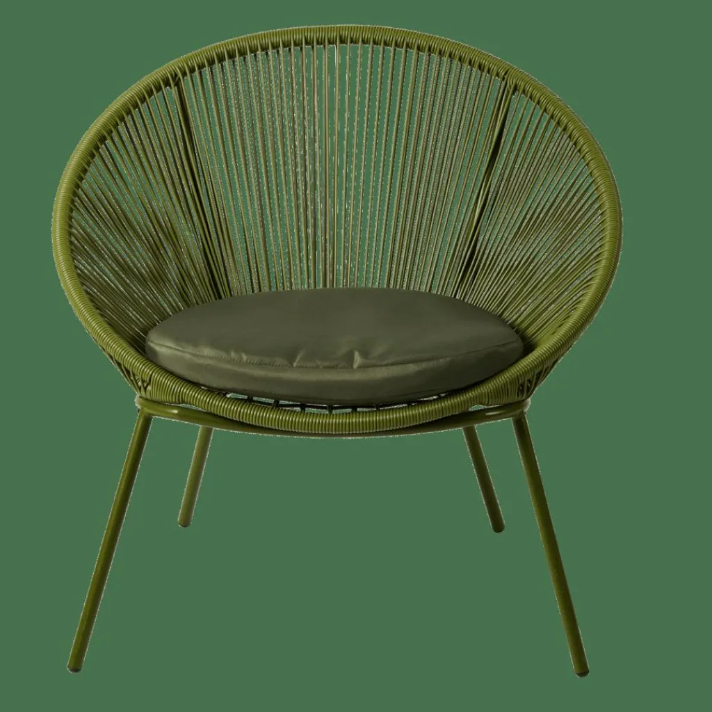 PAPAYO Chaise Lounge Avec Coussin Vert^CASA Discount