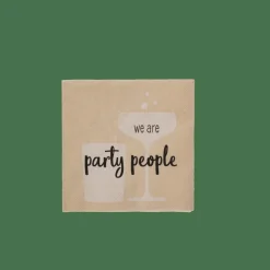 PARTY PEOPLE Set De 20 Serviettes Beige^CASA Clearance
