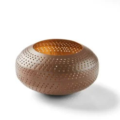 PERFORATO Support Bougie Chauffe-plat Brun^CASA Online