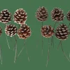 PINECONE Pommes De Pin Set De 6 2 Couleurs Blanc, Argent^CASA Clearance