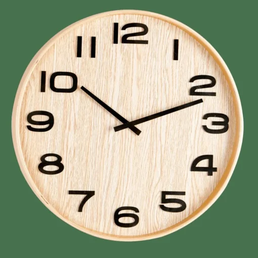 PLYWOOD Horloge Murale Naturel^CASA Discount