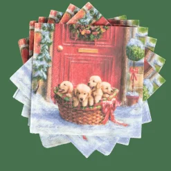 PUPPIES Set De 20 Serviettes Multicolore^CASA Best