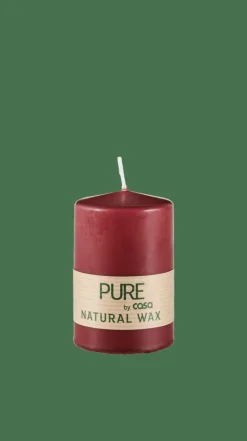 PURE Bougie Cylindrique Rouge Foncé^CASA New