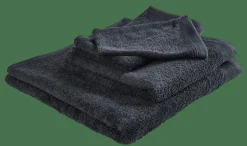 RECYCLE Gants De Toilette Set De 2 Anthracite^CASA Discount