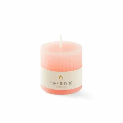 RUSTIC Bougie Côtelée Mauve^CASA Discount