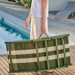 SILVES Chaise Longue Kaki^CASA Discount