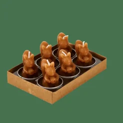 SQUIRREL Bougies Chauffe-plat Set De 6 Brun^CASA Discount