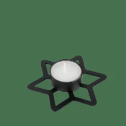 STAR Support Bougie Chauffe-plat Noir^CASA Discount