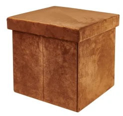 STOR Pouf Pliable Avec Rangement Caramel^CASA Best