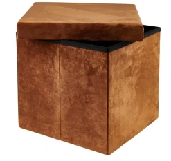 STOR Pouf Pliable Avec Rangement Caramel^CASA Best