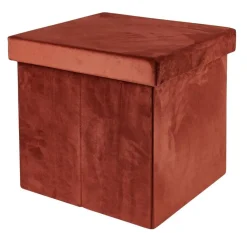 STOR Pouf Pliable Avec Rangement Bordeaux^CASA Online