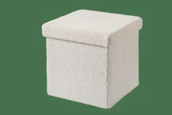 STOR Pouf Pliable Avec Rangement Blanc^CASA Discount