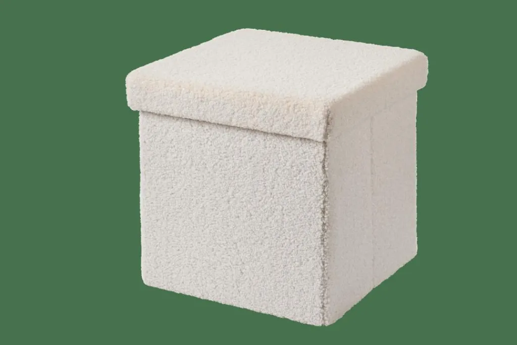 STOR Pouf Pliable Avec Rangement Blanc^CASA Discount