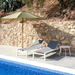 SYDNEY Chaise Longue Set De 2 Blanc^CASA Best