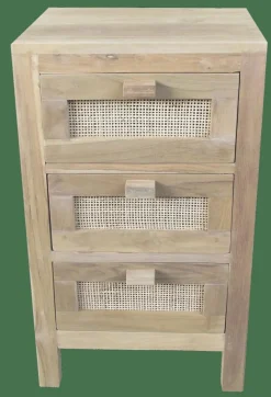 TECK Armoire à 3 Tiroirs Naturel^CASA Outlet