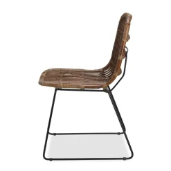 TOBA Chaise De Salle à Manger Noir, Brun^CASA
