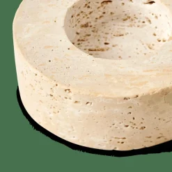 TRAVERTIN Support Bougie Chauffe-plat Naturel^CASA Outlet