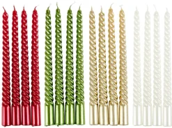 TWIST Bougies Torsadées Set De 4 Rouge^CASA Sale