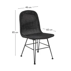 VIENNA Chaise De Salle à Manger Noir^CASA Outlet