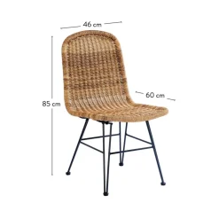 VIENNA Chaise Noir, Naturel^CASA Hot