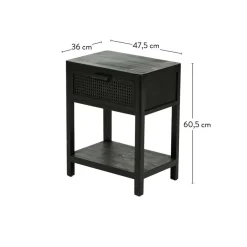 WEBSTER Table De Chevet Noir^CASA Online
