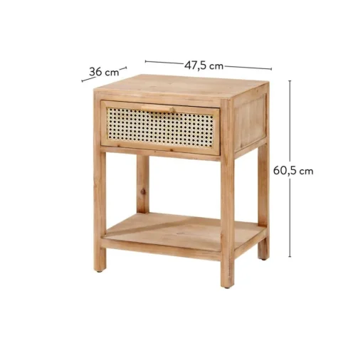 WEBSTER Table De Chevet Naturel^CASA Online