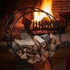 WHEEL Étagère Pour Bois Noir^CASA Online