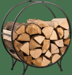WHEEL Étagère Pour Bois Noir^CASA Online