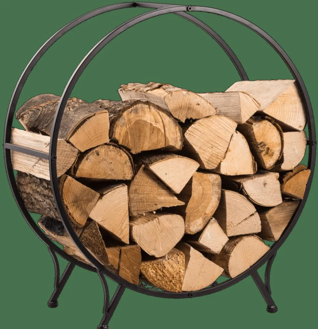WHEEL Étagère Pour Bois Noir^CASA Online