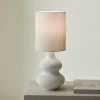 WHITESTONE Lampe De Table Avec Abat-jour E27 Blanc Cassé^CASA