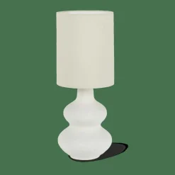 WHITESTONE Lampe De Table Avec Abat-jour E27 Blanc Cassé^CASA