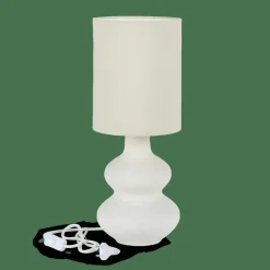 WHITESTONE Lampe De Table Avec Abat-jour E27 Blanc Cassé^CASA