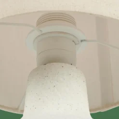 WHITESTONE Lampe De Table Avec Abat-jour E27 Blanc Cassé^CASA