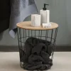 WIRE Table D'appoint Noir, Naturel^CASA Clearance