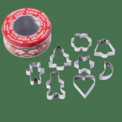 X-MAS Emporte-pièces Set De 8 En Boîte Métallique Argent^CASA Outlet