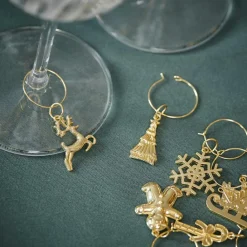 X-MAS GLAM Marque Verre Set De 6 Doré^CASA Clearance