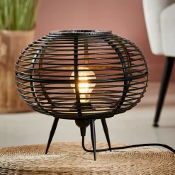 ZANZI Lampe De Table E27 Noir^CASA Discount