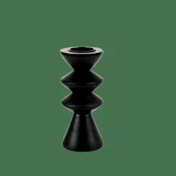 ZIGZAG Support Bougie Chauffe-plat Noir^CASA Sale