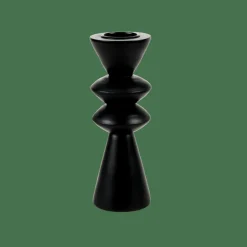 ZIGZAG Support Bougie Chauffe-plat Noir^CASA Outlet